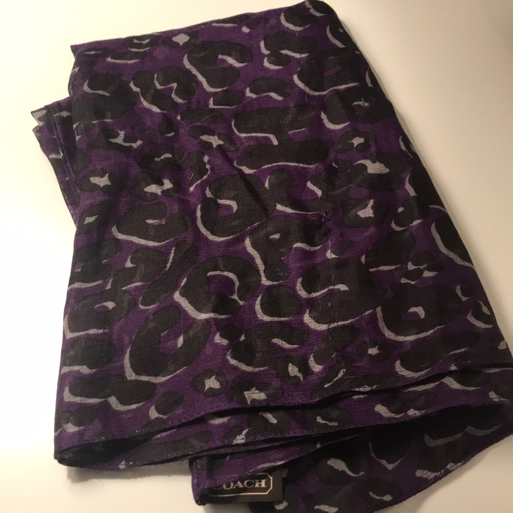 Animal Print Coach Scarf